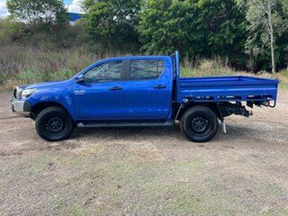2018 Toyota Hilux GUN126R SR Double Cab Nebula Blue 6 Speed Manual Cab Chassis
