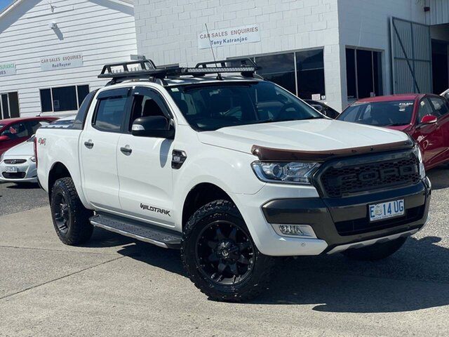 Used Ford Ranger PX MkII Wildtrak Double Cab Moonah, 2015 Ford Ranger PX MkII Wildtrak Double Cab White 6 Speed Sports Automatic Utility