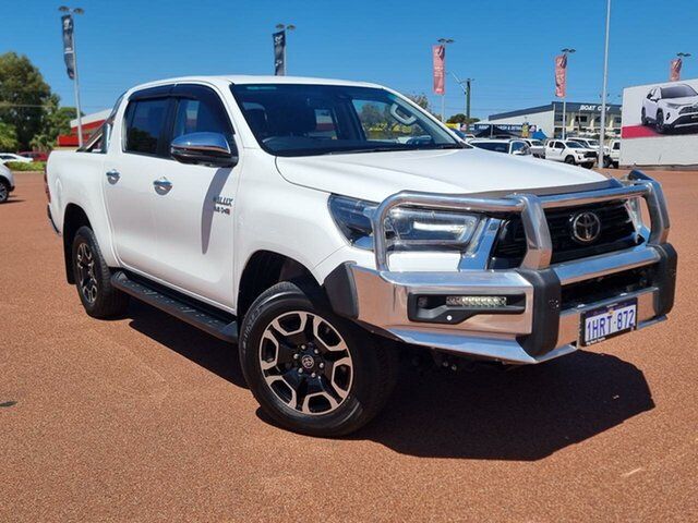 Pre-Owned Toyota Hilux GUN126R SR5 Double Cab Balcatta, 2022 Toyota Hilux GUN126R SR5 Double Cab Glacier White 6 Speed Sports Automatic Utility