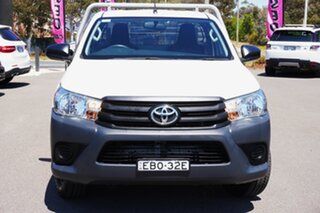 2019 Toyota Hilux TGN121R Workmate 4x2 White 5 Speed Manual Cab Chassis.