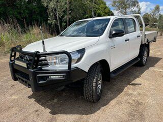 2018 Toyota Hilux GUN126R MY17 SR (4x4) Glacier White 6 Speed Automatic Dual Cab Chassis