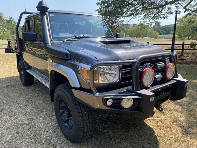 Pre-Owned Toyota Landcruiser VDJ79R GXL Double Cab Darwin, 2021 Toyota Landcruiser VDJ79R GXL Double Cab Graphite 5 Speed Manual Dual Cab Chassis