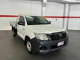 2013 Toyota Hilux TGN16R MY12 Workmate 4x2 White 5 Speed Manual Cab Chassis.