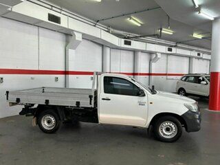 2013 Toyota Hilux TGN16R MY12 Workmate 4x2 White 5 Speed Manual Cab Chassis