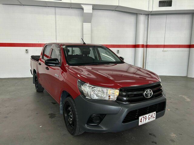 Used Toyota Hilux GUN122R Workmate Double Cab 4x2 Clontarf, 2018 Toyota Hilux GUN122R Workmate Double Cab 4x2 Red 5 Speed Manual Utility