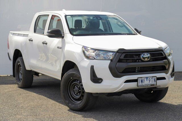 Used Toyota Hilux GUN125R Workmate Double Cab Keysborough, 2022 Toyota Hilux GUN125R Workmate Double Cab White 6 Speed Sports Automatic Utility