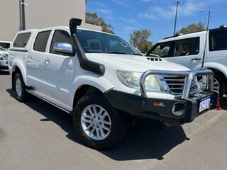 2014 Toyota Hilux KUN26R MY14 SR5 Double Cab White 5 Speed Automatic Utility.