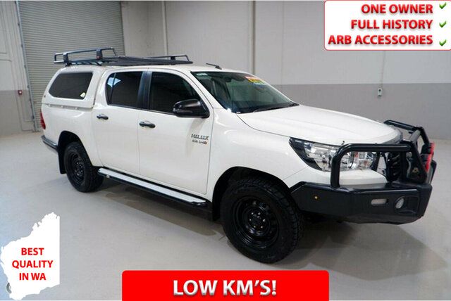 Used Toyota Hilux GUN126R SR Double Cab Kenwick, 2019 Toyota Hilux GUN126R SR Double Cab White 6 Speed Sports Automatic Utility