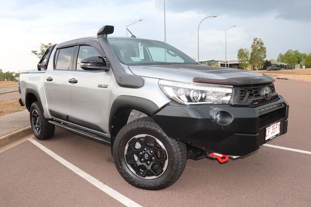 Pre-Owned Toyota Hilux GUN126R Rugged X Double Cab Palmerston, 2019 Toyota Hilux GUN126R Rugged X Double Cab Silver Sky 6 Speed Automatic Dual Cab