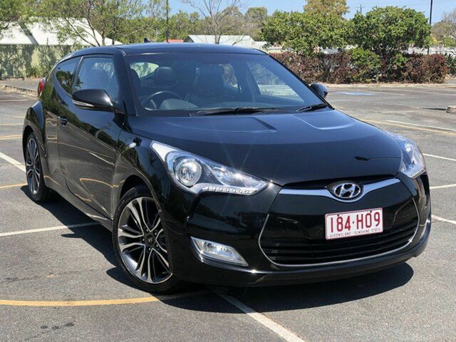 Used Hyundai Veloster FS4 Series II + Coupe D-CT Chermside, 2016 Hyundai Veloster FS4 Series II + Coupe D-CT Black 6 Speed Sports Automatic Dual Clutch