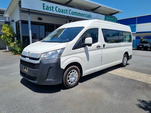 Used Toyota HiAce GDH322R Commuter High Roof Super LWB Robina, 2020 Toyota HiAce GDH322R Commuter High Roof Super LWB White 6 speed Automatic Bus