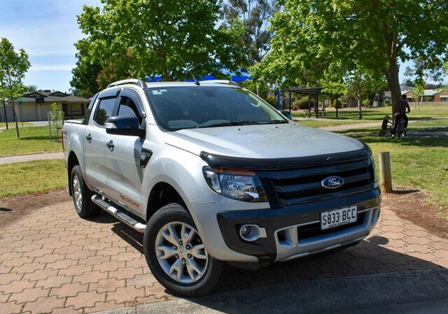 Used Ford Ranger PX Wildtrak Double Cab Ingle Farm, 2014 Ford Ranger PX Wildtrak Double Cab Silver 6 Speed Sports Automatic Utility