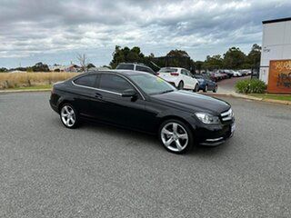 2012 Mercedes-Benz C180 W204 MY11 BE Black 7 Speed Automatic G-Tronic Coupe.
