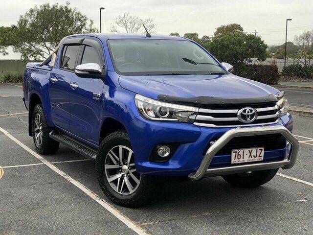 Used Toyota Hilux GUN126R SR5 Double Cab Chermside, 2017 Toyota Hilux GUN126R SR5 Double Cab Blue 6 Speed Sports Automatic Utility