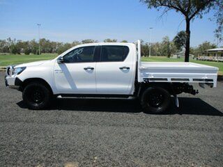 2019 Toyota Hilux GUN126R SR Double Cab Glacier White 6 Speed Sports Automatic Cab Chassis
