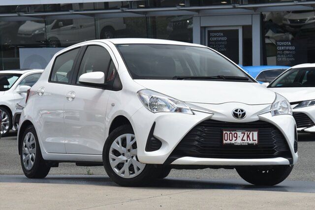 Pre-Owned Toyota Yaris NCP130R Ascent North Lakes, 2019 Toyota Yaris NCP130R Ascent Glacier White 4 Speed Automatic Hatchback