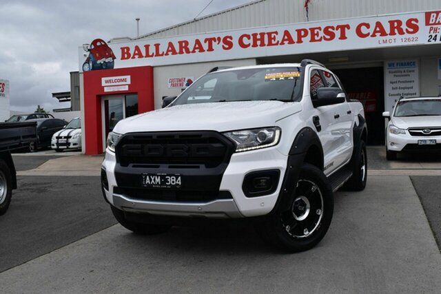 Used Ford Ranger PX MkIII MY19 Wildtrak 2.0 (4x4) Wendouree, 2019 Ford Ranger PX MkIII MY19 Wildtrak 2.0 (4x4) White 10 Speed Automatic Double Cab Pick Up