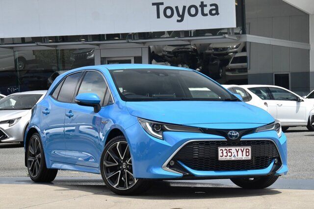 Pre-Owned Toyota Corolla ZWE211R ZR E-CVT Hybrid North Lakes, 2019 Toyota Corolla ZWE211R ZR E-CVT Hybrid Eclectic Blue 10 Speed Constant Variable Hatchback