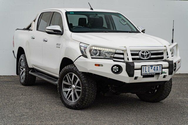 Used Toyota Hilux GUN126R SR5 Double Cab Keysborough, 2017 Toyota Hilux GUN126R SR5 Double Cab White 6 Speed Sports Automatic Utility
