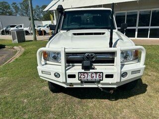 2020 Toyota Landcruiser 70 Series VDJ79R GXL White 5 Speed Manual Double Cab Chassis.
