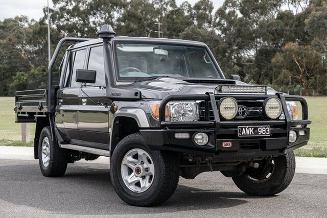 Pre-Owned Toyota Landcruiser VDJ79R GXL (4x4) Oakleigh, 2018 Toyota Landcruiser VDJ79R GXL (4x4) Graphite 5 Speed Manual Double Cab Chassis