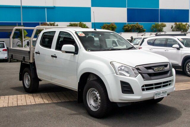 Used Isuzu D-MAX MY18 SX Crew Cab 4x2 High Ride Robina, 2019 Isuzu D-MAX MY18 SX Crew Cab 4x2 High Ride White 6 speed Automatic Cab Chassis