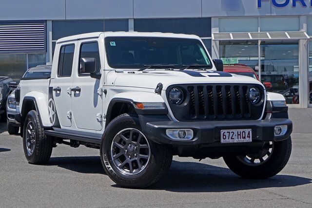 Used Jeep Gladiator JT MY20 Overland Pick-up Springwood, 2020 Jeep Gladiator JT MY20 Overland Pick-up White 8 Speed Automatic Utility