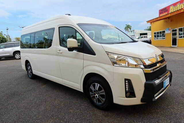 Used Toyota HiAce GDH322R Commuter High Roof Super LWB GL Winnellie, 2021 Toyota HiAce GDH322R Commuter High Roof Super LWB GL White 6 Speed Sports Automatic Bus