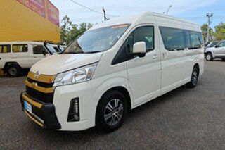 2021 Toyota HiAce GDH322R Commuter High Roof Super LWB GL White 6 Speed Sports Automatic Bus