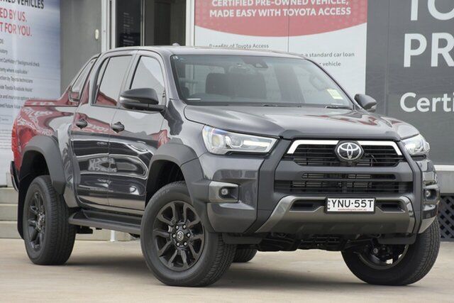 Pre-Owned Toyota Hilux GUN126R Rogue Double Cab Guildford, 2023 Toyota Hilux GUN126R Rogue Double Cab Graphite 6 Speed Sports Automatic Utility