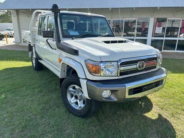 Used Toyota Landcruiser 70 Series Vdjl79R LC79 GXL Emerald, 2023 Toyota Landcruiser 70 Series Vdjl79R LC79 GXL White 5 Speed Manual Double Cab Chassis