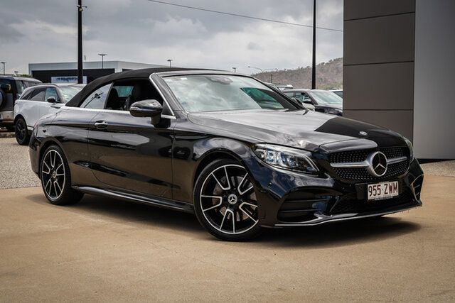 Used Mercedes-Benz C-Class A205 800MY C300 9G-Tronic Townsville, 2019 Mercedes-Benz C-Class A205 800MY C300 9G-Tronic Black 9 Speed Sports Automatic Cabriolet