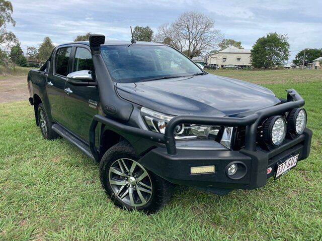 Pre-Owned Toyota Hilux GUN126R SR5 Double Cab Oakey, 2018 Toyota Hilux GUN126R SR5 Double Cab Graphite 6 Speed Sports Automatic Utility