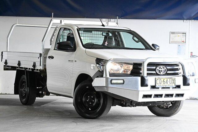 Used Toyota Hilux TGN121R Workmate 4x2 Laverton North, 2018 Toyota Hilux TGN121R Workmate 4x2 White 6 Speed Sports Automatic Cab Chassis