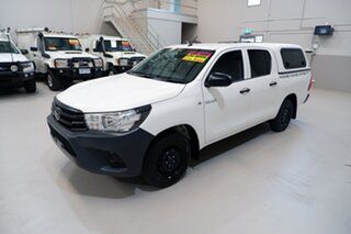 2020 Toyota Hilux TGN121R Workmate Double Cab 4x2 White 6 Speed Sports Automatic Utility.