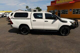 2019 Toyota Hilux GUN125R Workmate Double Cab White 6 Speed Sports Automatic Cab Chassis