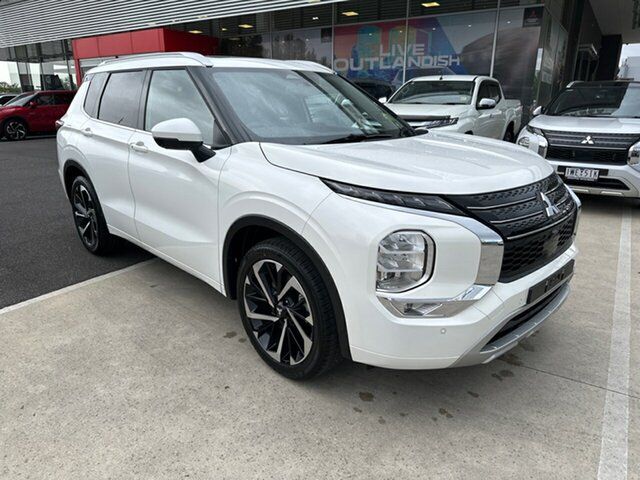 New Mitsubishi Outlander ZM MY23 Exceed AWD Essendon North, 2023 Mitsubishi Outlander ZM MY23 Exceed AWD White 8 Speed Constant Variable Wagon