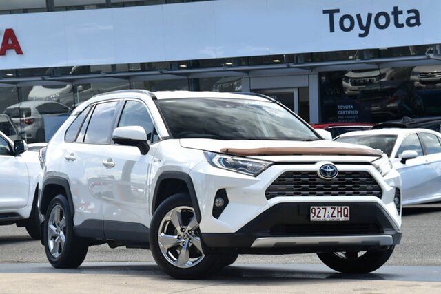 Pre-Owned Toyota RAV4 Axah54R GXL eFour North Lakes, 2019 Toyota RAV4 Axah54R GXL eFour Crystal Pearl 6 Speed Constant Variable Wagon Hybrid