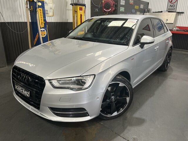 Used Audi A3 8V MY14 Sportback 1.6 TDI Attraction McGraths Hill, 2014 Audi A3 8V MY14 Sportback 1.6 TDI Attraction Silver 7 Speed Auto Direct Shift Hatchback