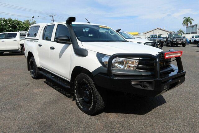 Used Toyota Hilux GUN125R Workmate Double Cab Winnellie, 2019 Toyota Hilux GUN125R Workmate Double Cab White 6 Speed Sports Automatic Cab Chassis