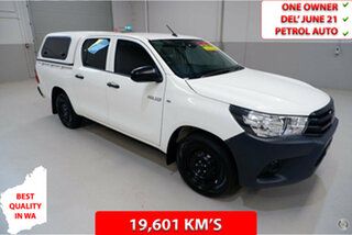 2020 Toyota Hilux TGN121R Workmate Double Cab 4x2 White 6 Speed Sports Automatic Utility.