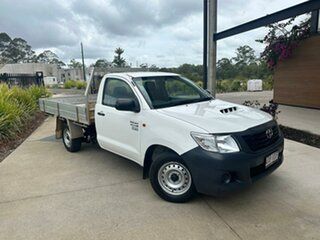 2014 Toyota Hilux KUN16R MY14 Workmate 4x2 White 5 Speed Manual Cab Chassis.