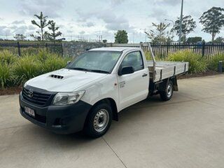 2014 Toyota Hilux KUN16R MY14 Workmate 4x2 White 5 Speed Manual Cab Chassis.