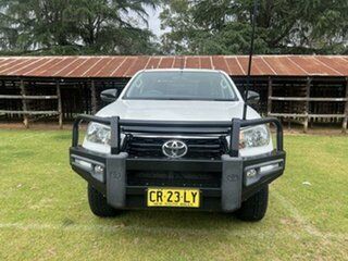 2018 Toyota Hilux GUN126R MY19 SR (4x4) Glacier White 6 Speed Automatic Double Cab Chassis.