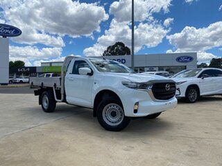 2022 Mazda BT-50 XS White Sports Automatic Single Cab Cab Chassis.