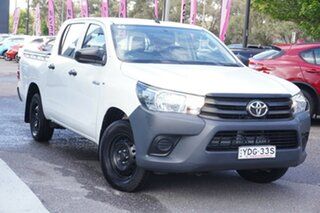2016 Toyota Hilux TGN121R Workmate Double Cab 4x2 White 6 Speed Sports Automatic Utility.