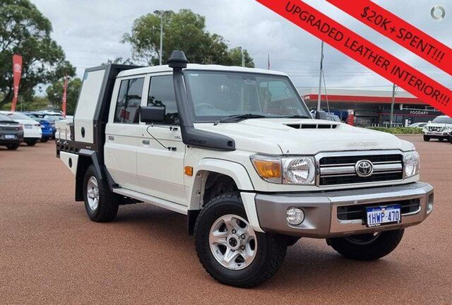 Pre-Owned Toyota Landcruiser VDJ79R GXL Double Cab Balcatta, 2023 Toyota Landcruiser VDJ79R GXL Double Cab French Vanilla 5 Speed Manual Cab Chassis