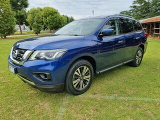 2018 Nissan Pathfinder R52 MY17 Series 2 ST (4x2) Blue Continuous Variable Wagon.
