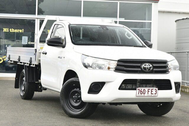 Used Toyota Hilux TGN121R Workmate 4x2 Toowoomba, 2022 Toyota Hilux TGN121R Workmate 4x2 White 6 Speed Sports Automatic Cab Chassis