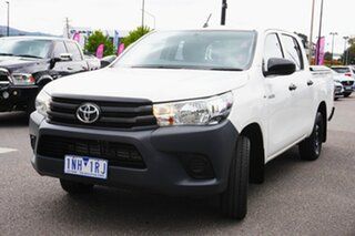 2017 Toyota Hilux TGN121R Workmate Double Cab 4x2 White 6 Speed Sports Automatic Utility.
